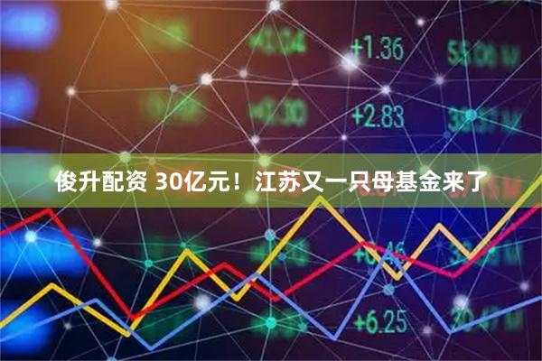 俊升配资 30亿元！江苏又一只母基金来了