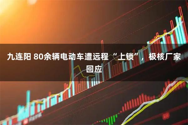 九连阳 80余辆电动车遭远程 “上锁”，极核厂家回应
